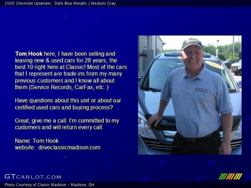 Dark Blue Metallic / Medium Gray 2005 Chevrolet Uplander