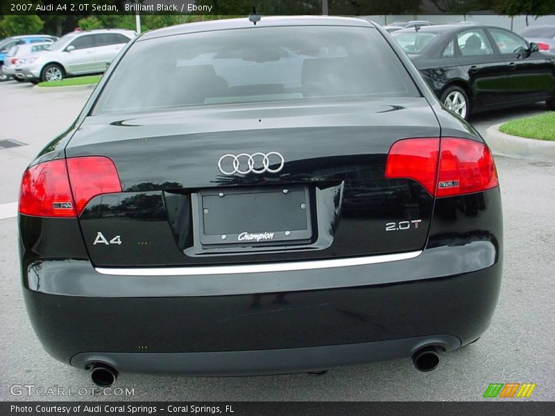 Brilliant Black / Ebony 2007 Audi A4 2.0T Sedan