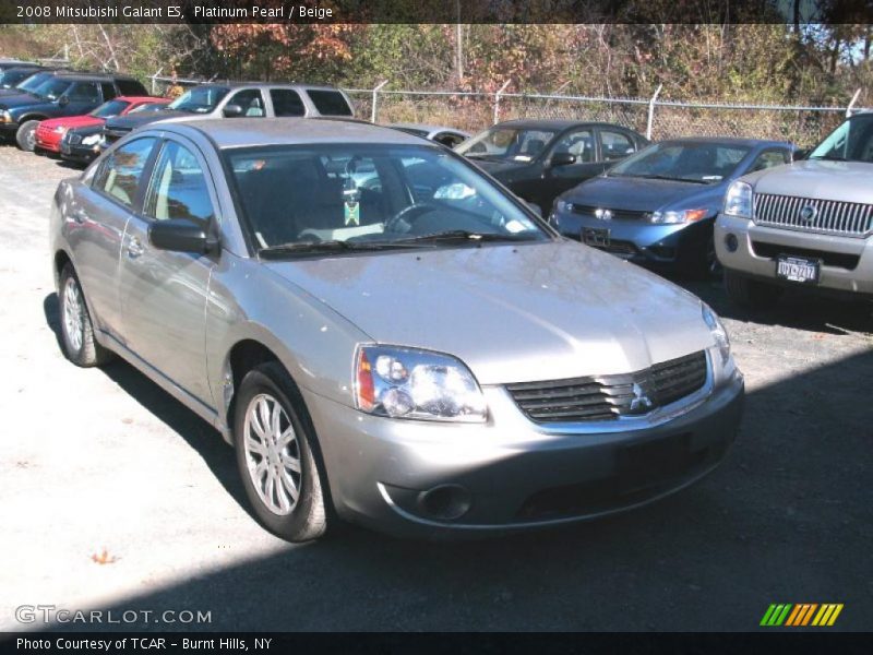 Platinum Pearl / Beige 2008 Mitsubishi Galant ES