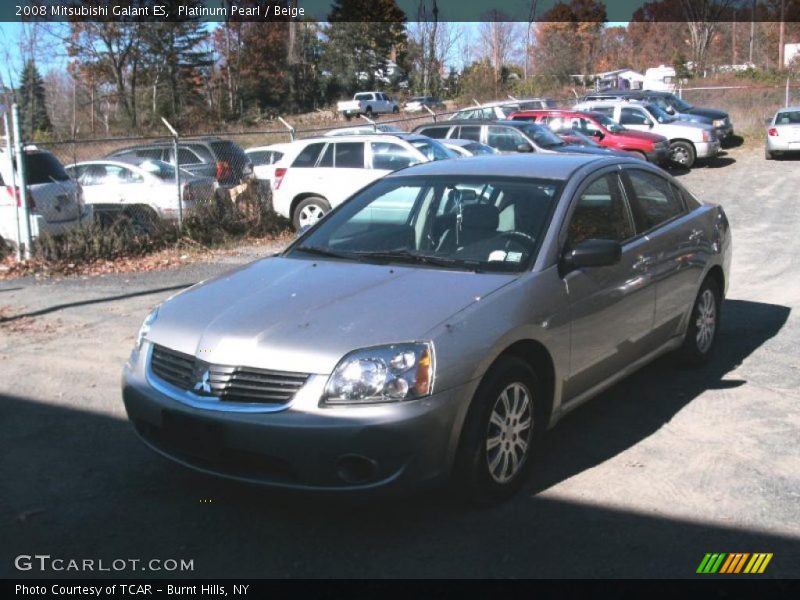 Platinum Pearl / Beige 2008 Mitsubishi Galant ES