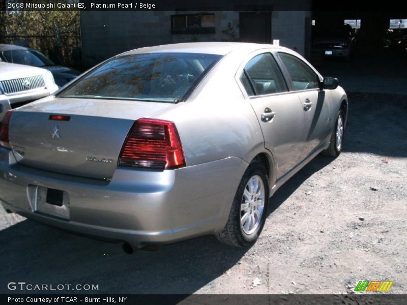 Platinum Pearl / Beige 2008 Mitsubishi Galant ES