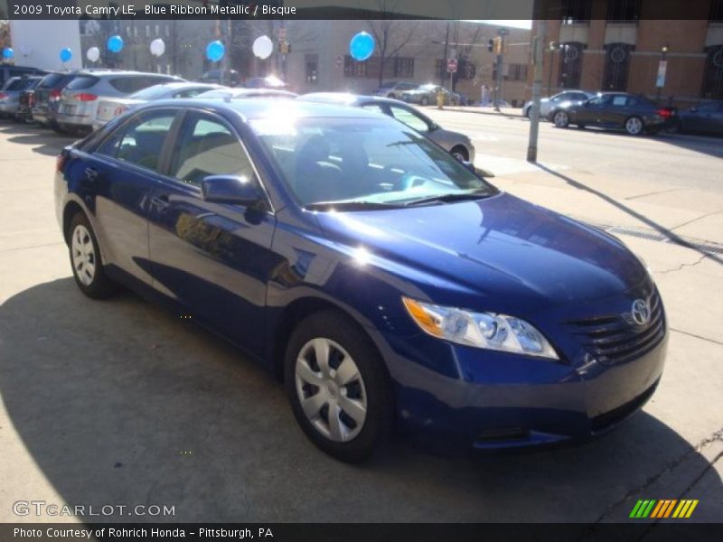 Blue Ribbon Metallic / Bisque 2009 Toyota Camry LE