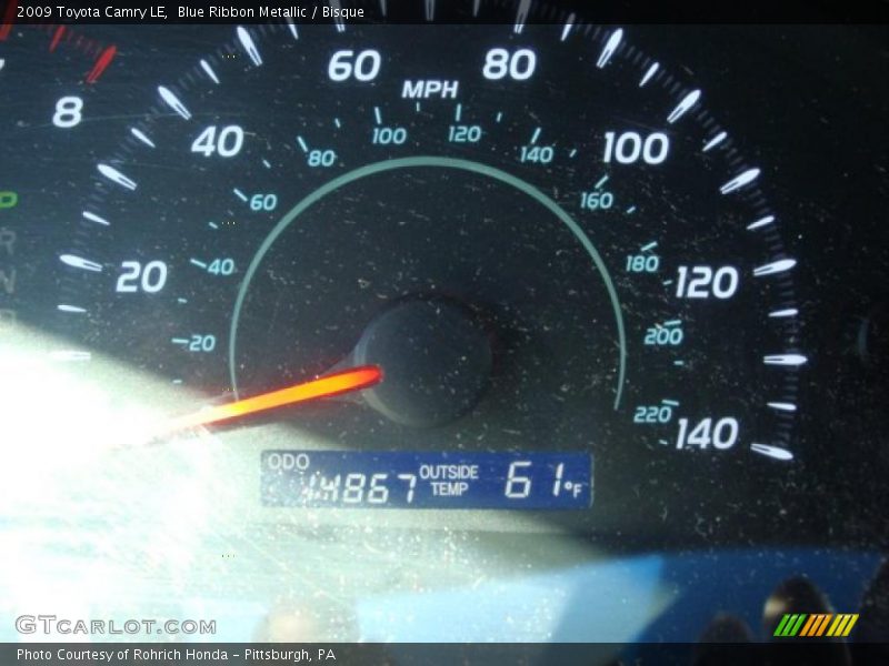 Blue Ribbon Metallic / Bisque 2009 Toyota Camry LE