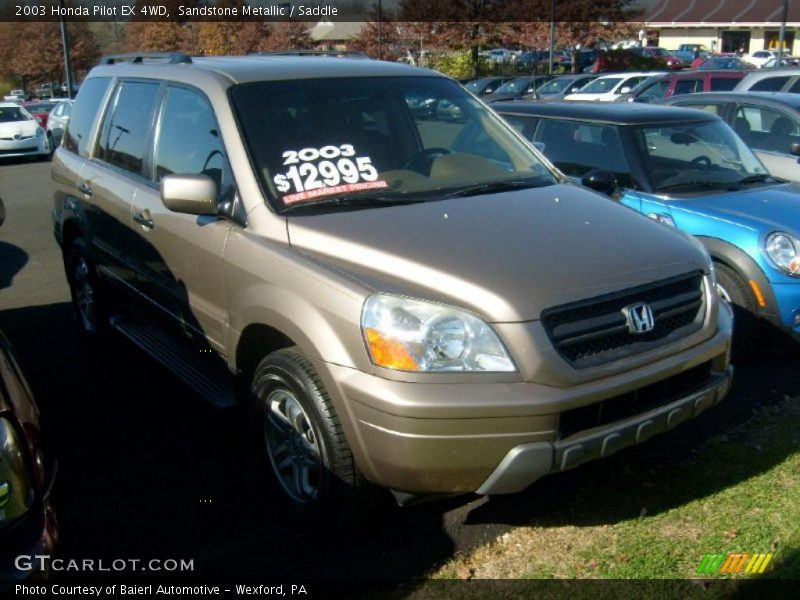 Sandstone Metallic / Saddle 2003 Honda Pilot EX 4WD