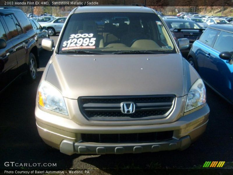 Sandstone Metallic / Saddle 2003 Honda Pilot EX 4WD