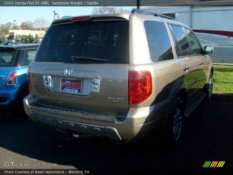 Sandstone Metallic / Saddle 2003 Honda Pilot EX 4WD