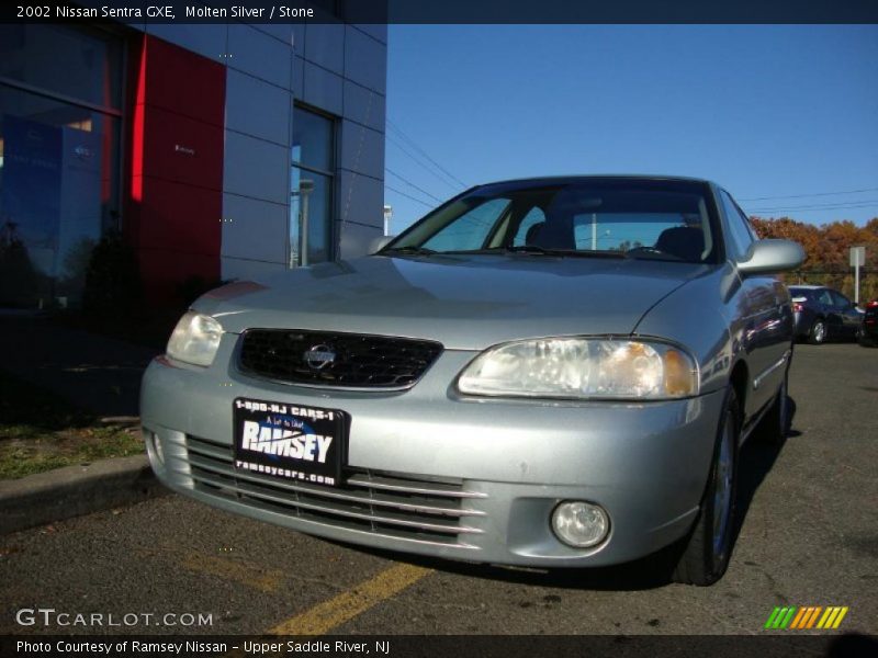 Molten Silver / Stone 2002 Nissan Sentra GXE