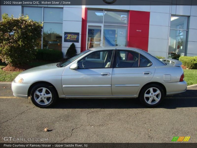 Molten Silver / Stone 2002 Nissan Sentra GXE