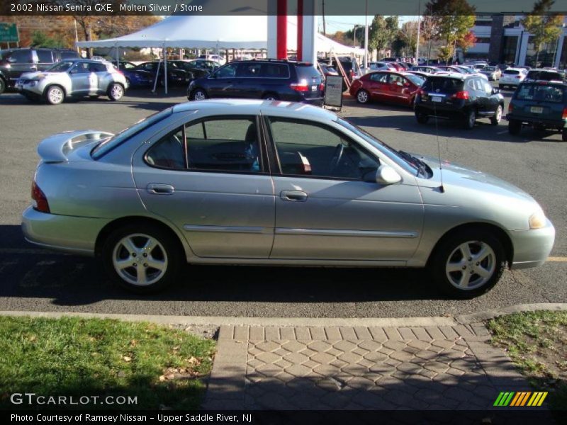 Molten Silver / Stone 2002 Nissan Sentra GXE