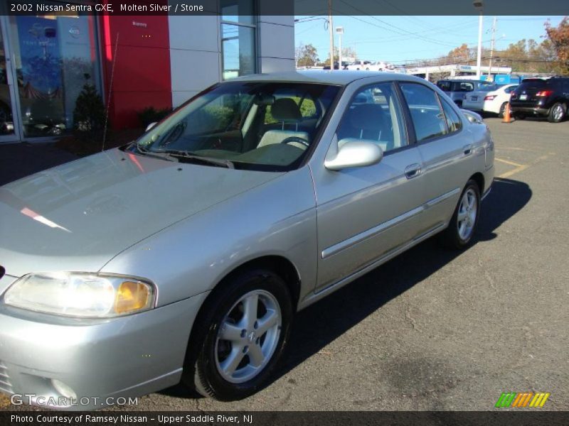 Molten Silver / Stone 2002 Nissan Sentra GXE