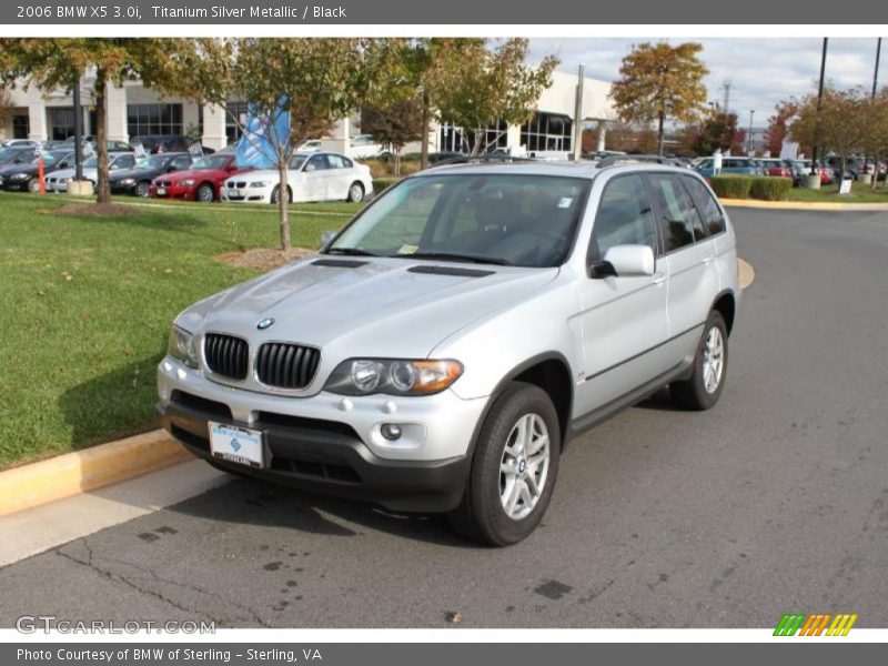 Titanium Silver Metallic / Black 2006 BMW X5 3.0i
