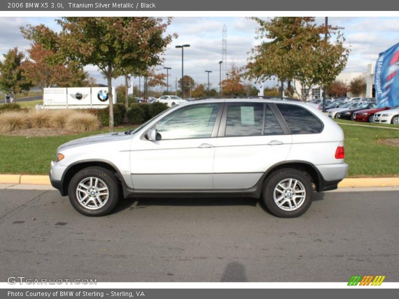 Titanium Silver Metallic / Black 2006 BMW X5 3.0i