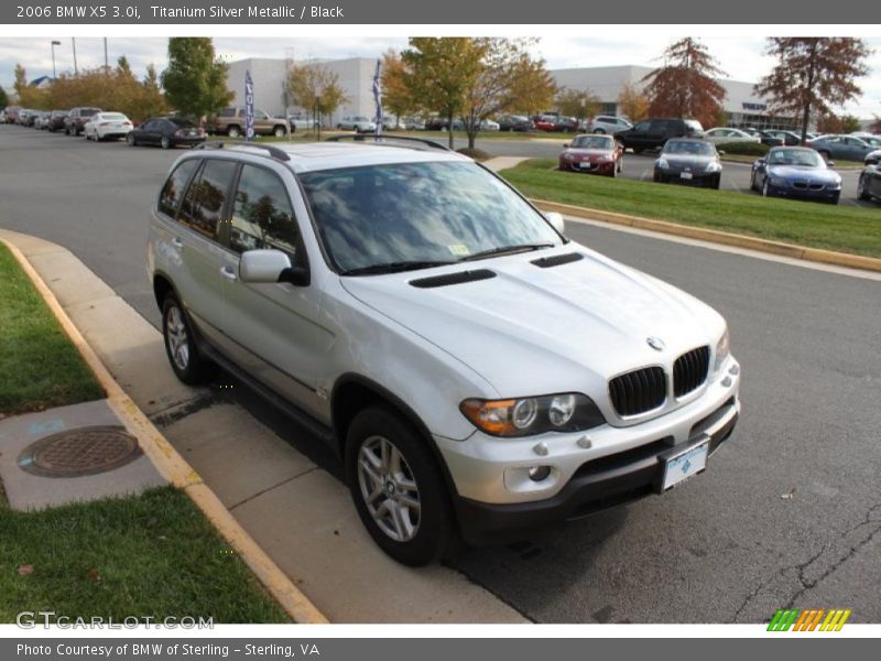 Titanium Silver Metallic / Black 2006 BMW X5 3.0i