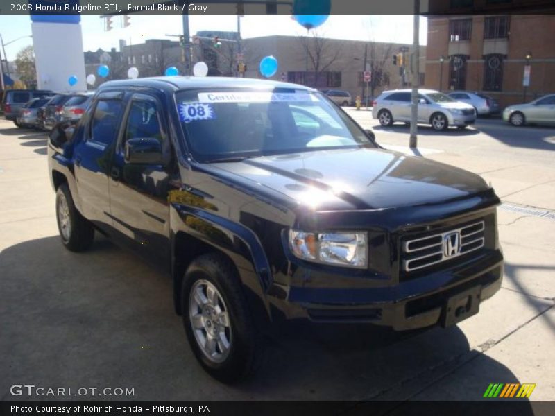 Formal Black / Gray 2008 Honda Ridgeline RTL