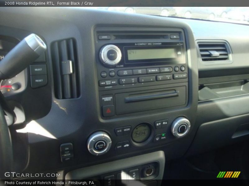 Formal Black / Gray 2008 Honda Ridgeline RTL