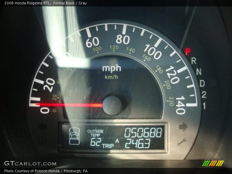 Formal Black / Gray 2008 Honda Ridgeline RTL