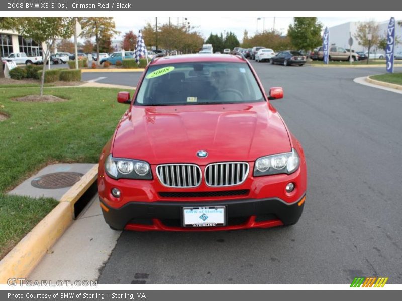 Crimson Red / Black 2008 BMW X3 3.0si