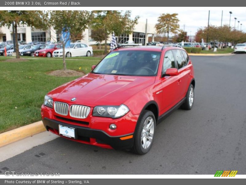 Crimson Red / Black 2008 BMW X3 3.0si