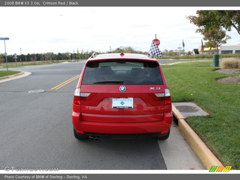 Crimson Red / Black 2008 BMW X3 3.0si