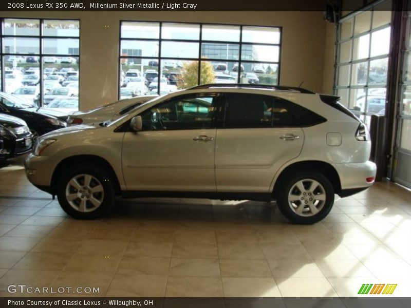 Millenium Silver Metallic / Light Gray 2008 Lexus RX 350 AWD
