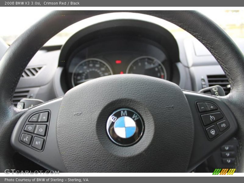 Crimson Red / Black 2008 BMW X3 3.0si