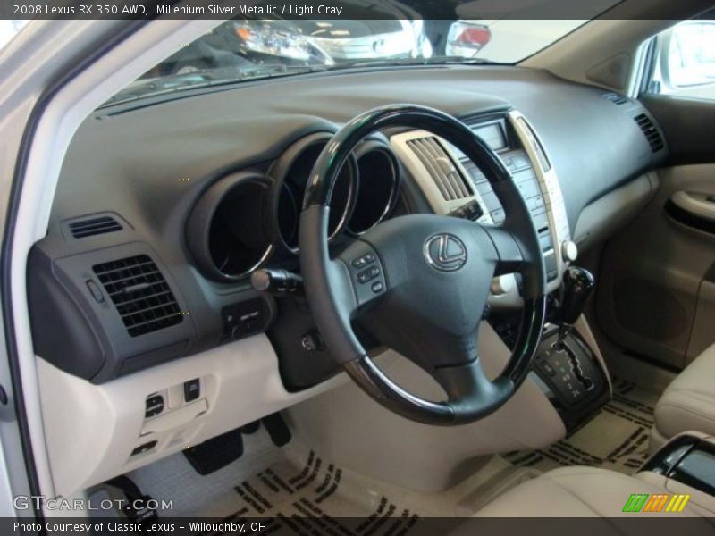 Millenium Silver Metallic / Light Gray 2008 Lexus RX 350 AWD