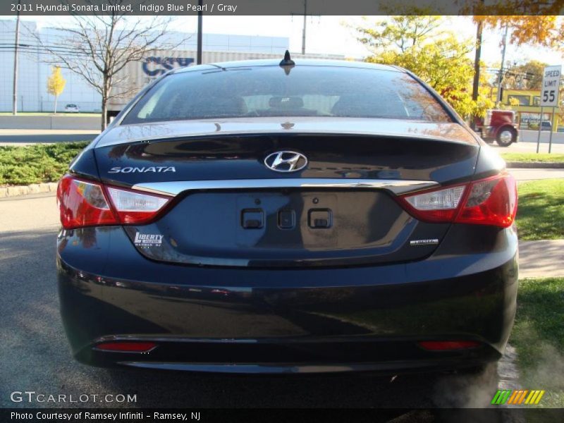 Indigo Blue Pearl / Gray 2011 Hyundai Sonata Limited