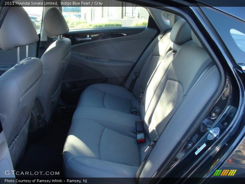 Indigo Blue Pearl / Gray 2011 Hyundai Sonata Limited