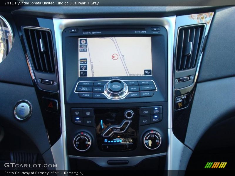 Indigo Blue Pearl / Gray 2011 Hyundai Sonata Limited