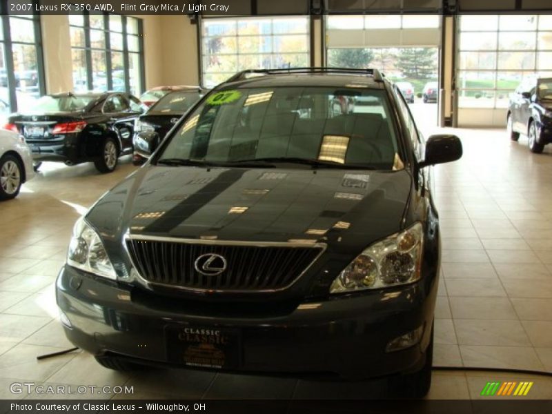 Flint Gray Mica / Light Gray 2007 Lexus RX 350 AWD