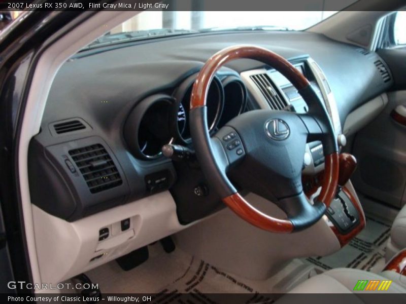 Flint Gray Mica / Light Gray 2007 Lexus RX 350 AWD