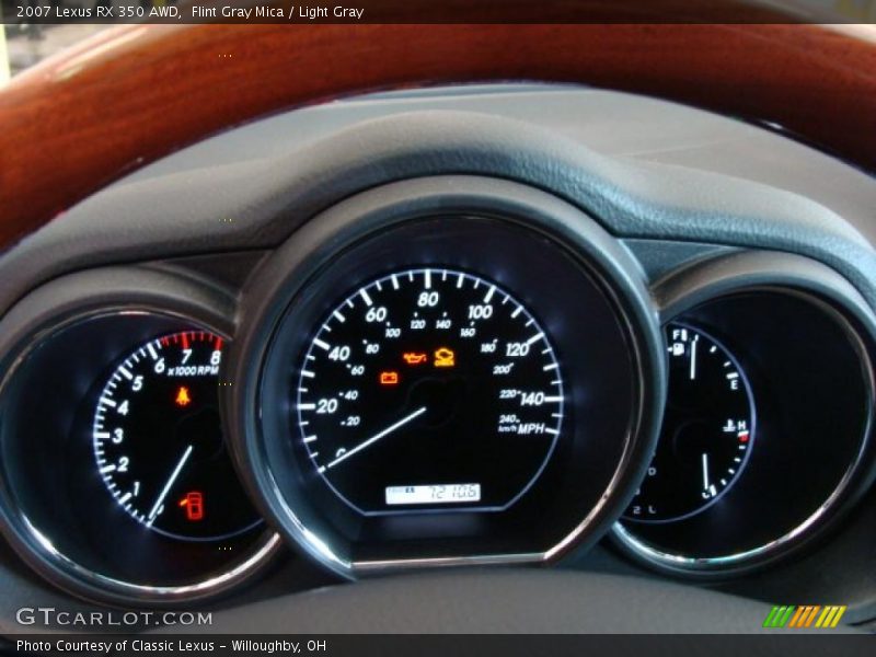 Flint Gray Mica / Light Gray 2007 Lexus RX 350 AWD