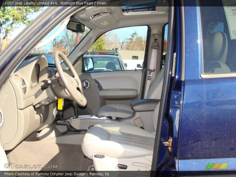 Midnight Blue Pearl / Khaki 2007 Jeep Liberty Limited 4x4