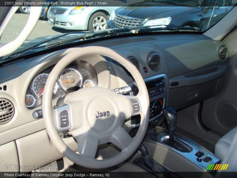 Midnight Blue Pearl / Khaki 2007 Jeep Liberty Limited 4x4