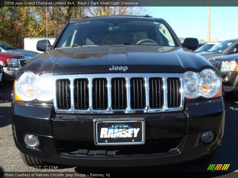 Black / Dark Khaki/Light Graystone 2008 Jeep Grand Cherokee Limited 4x4