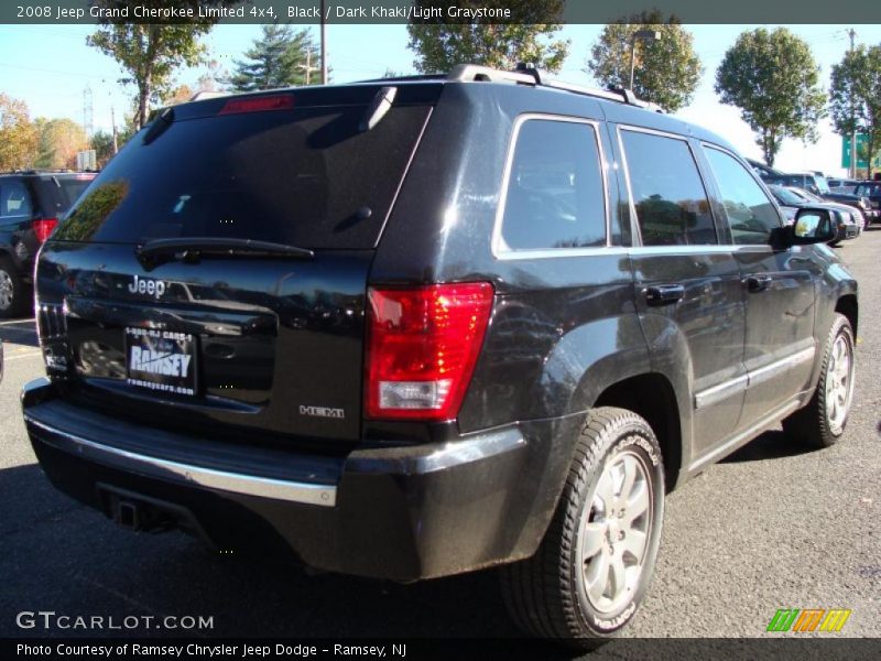 Black / Dark Khaki/Light Graystone 2008 Jeep Grand Cherokee Limited 4x4