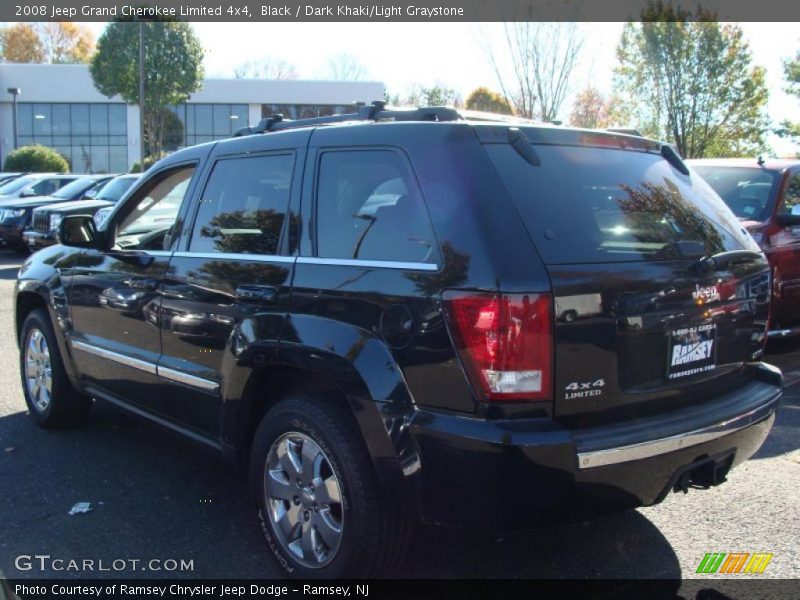 Black / Dark Khaki/Light Graystone 2008 Jeep Grand Cherokee Limited 4x4