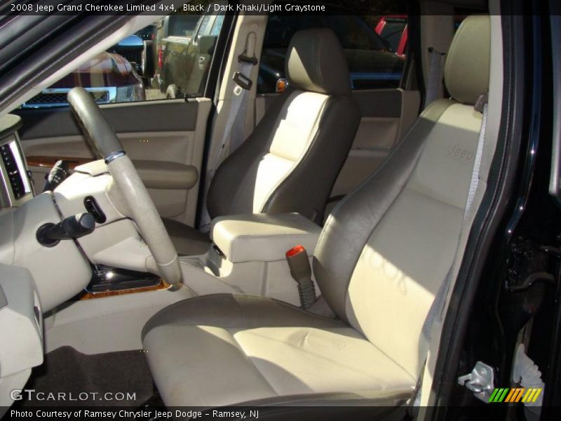 Black / Dark Khaki/Light Graystone 2008 Jeep Grand Cherokee Limited 4x4