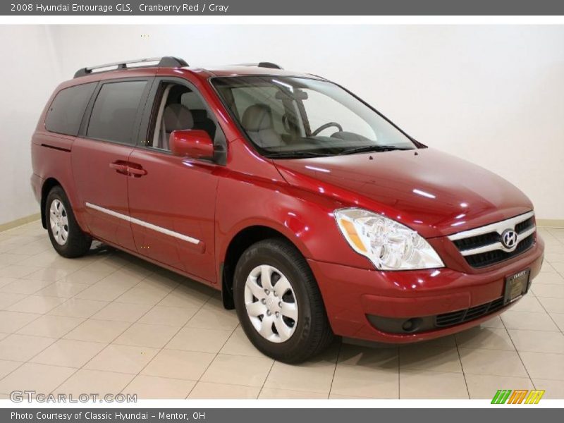 Cranberry Red / Gray 2008 Hyundai Entourage GLS