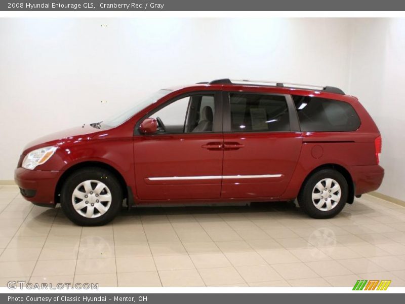 Cranberry Red / Gray 2008 Hyundai Entourage GLS