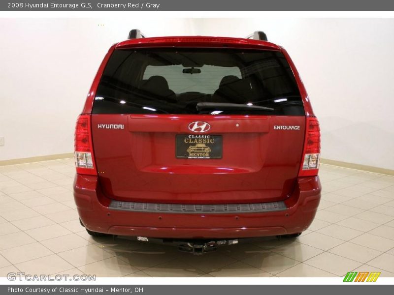 Cranberry Red / Gray 2008 Hyundai Entourage GLS