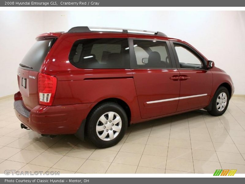 Cranberry Red / Gray 2008 Hyundai Entourage GLS