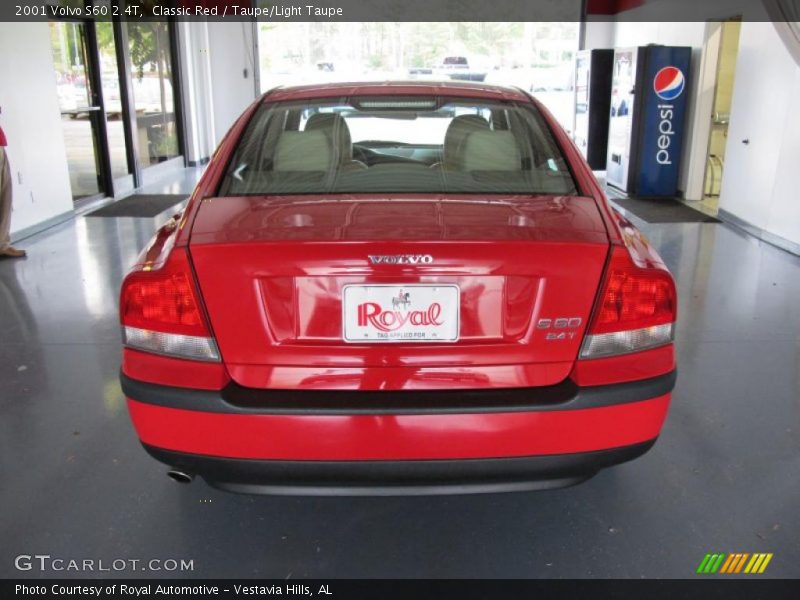 Classic Red / Taupe/Light Taupe 2001 Volvo S60 2.4T