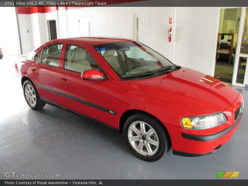 Classic Red / Taupe/Light Taupe 2001 Volvo S60 2.4T