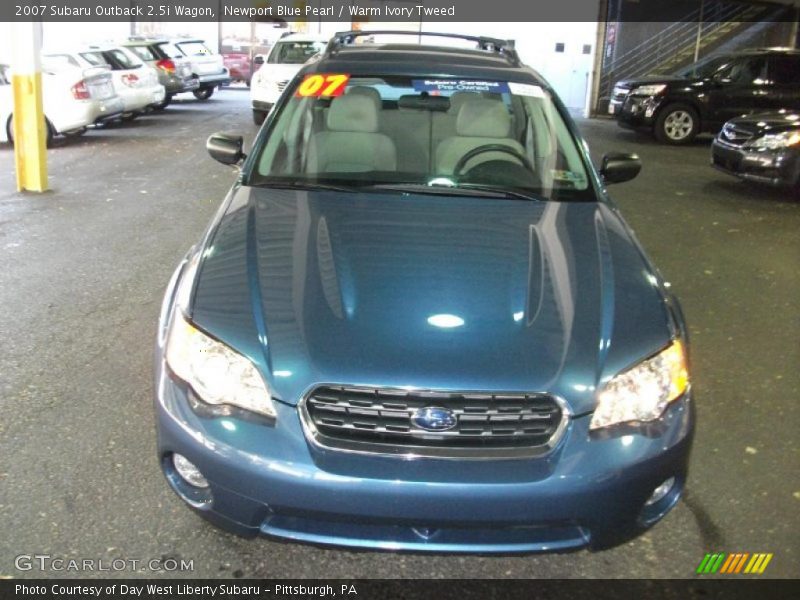 Newport Blue Pearl / Warm Ivory Tweed 2007 Subaru Outback 2.5i Wagon