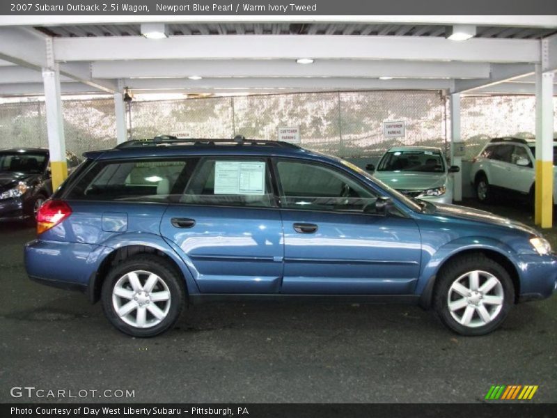 Newport Blue Pearl / Warm Ivory Tweed 2007 Subaru Outback 2.5i Wagon
