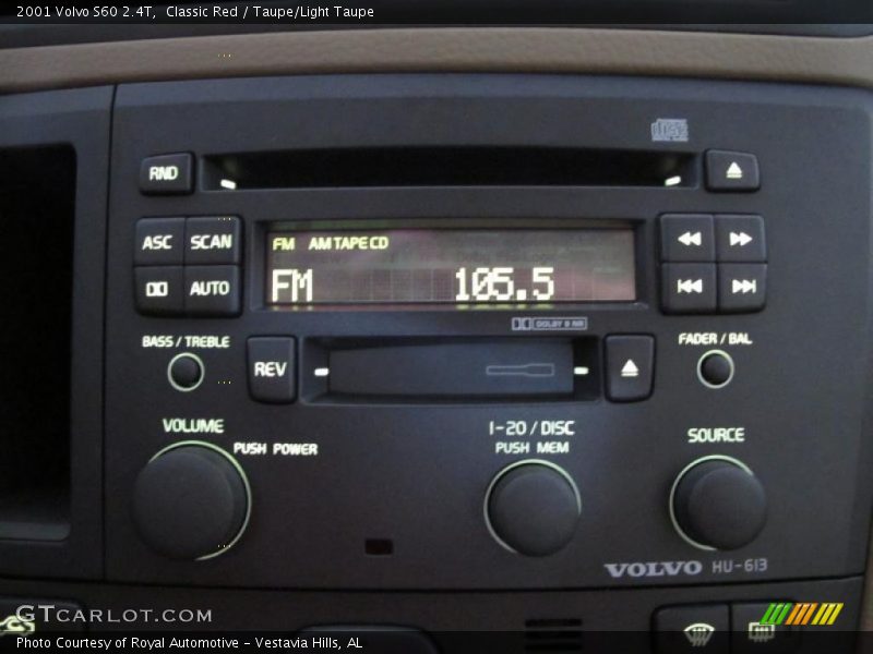 Controls of 2001 S60 2.4T