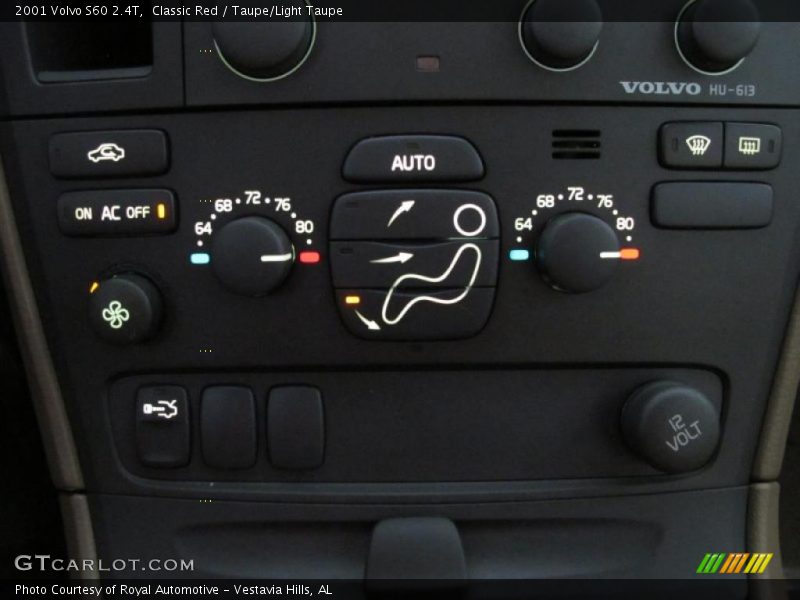 Controls of 2001 S60 2.4T
