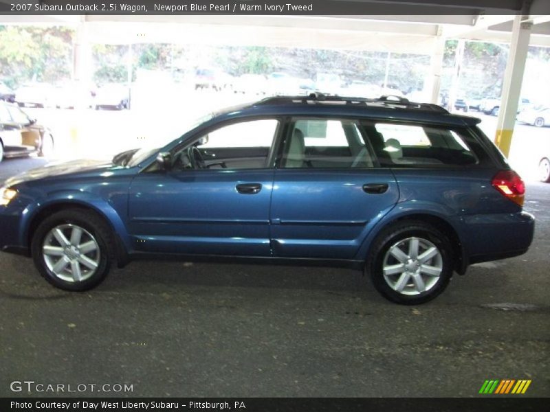 Newport Blue Pearl / Warm Ivory Tweed 2007 Subaru Outback 2.5i Wagon