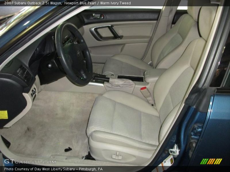 Newport Blue Pearl / Warm Ivory Tweed 2007 Subaru Outback 2.5i Wagon